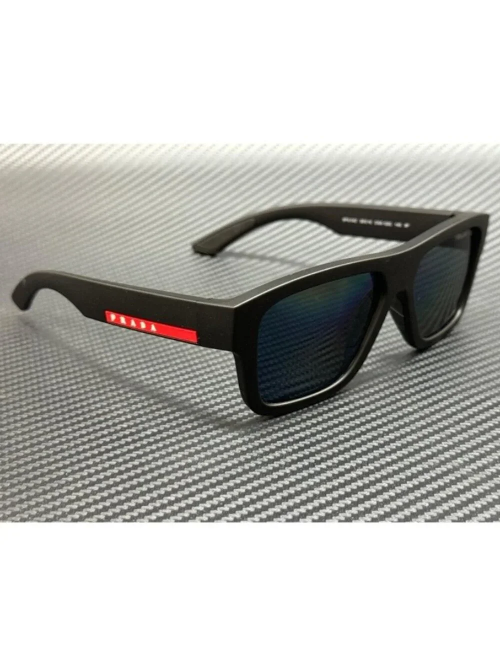 New Prada Linea Rossa Men  Black Sunglasses 56-16-145